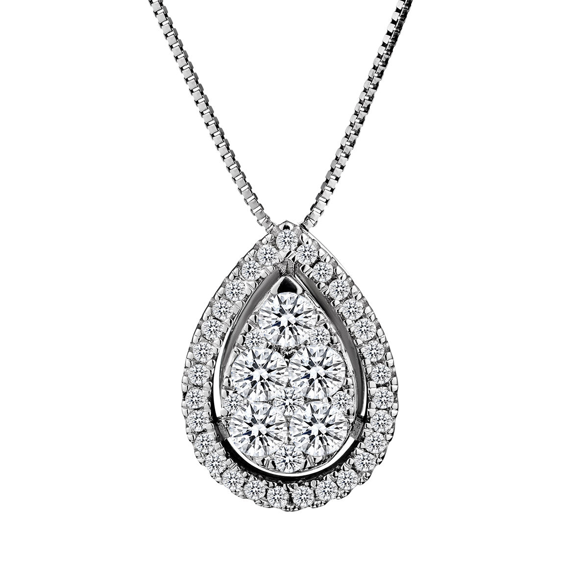 .45 Carat Pear Shape Diamond Pendant,  14kt White Gold. Necklaces and Pendants. Griffin Jewellery Designs. 