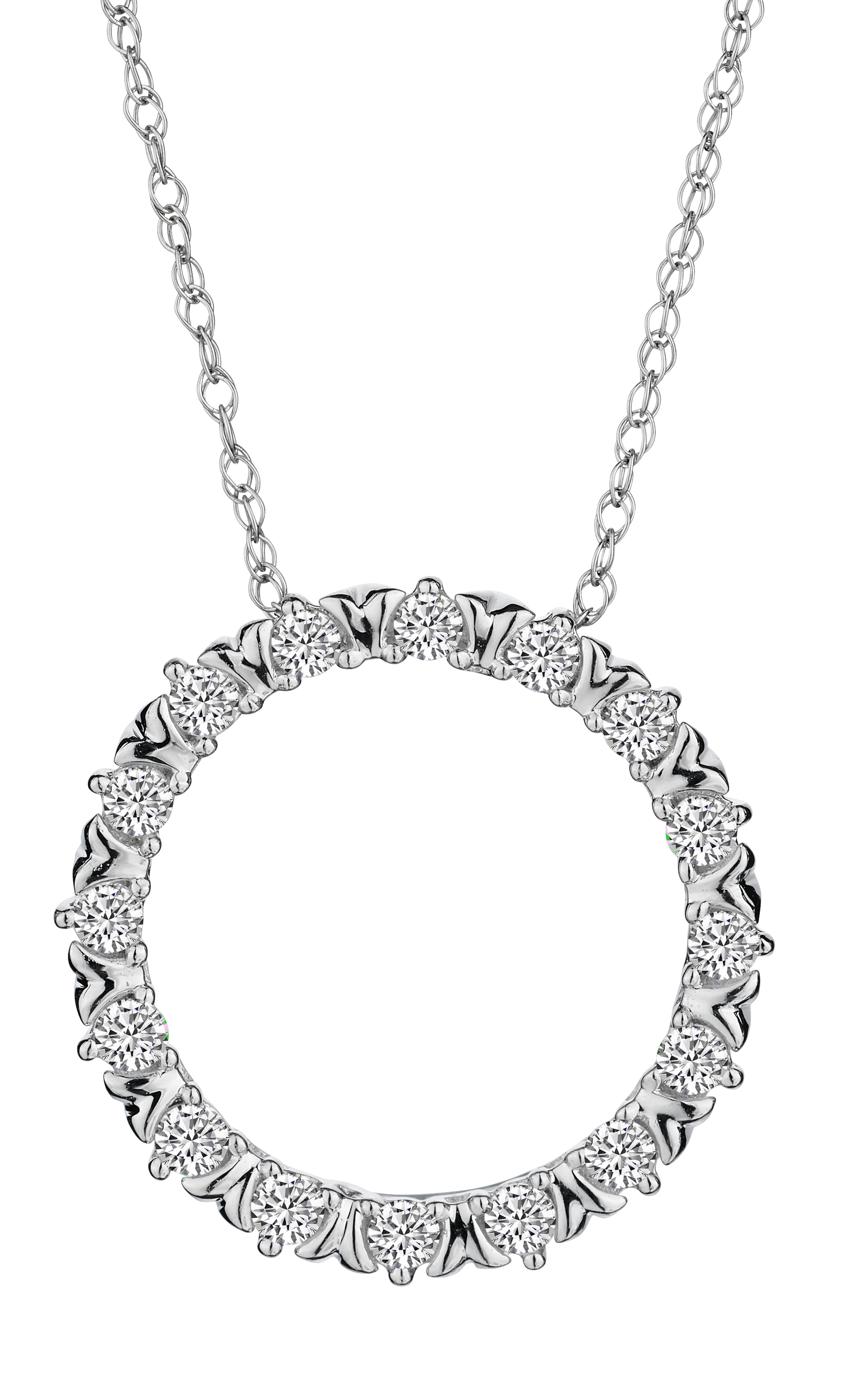 A diamond necklace has store 25 diamonds