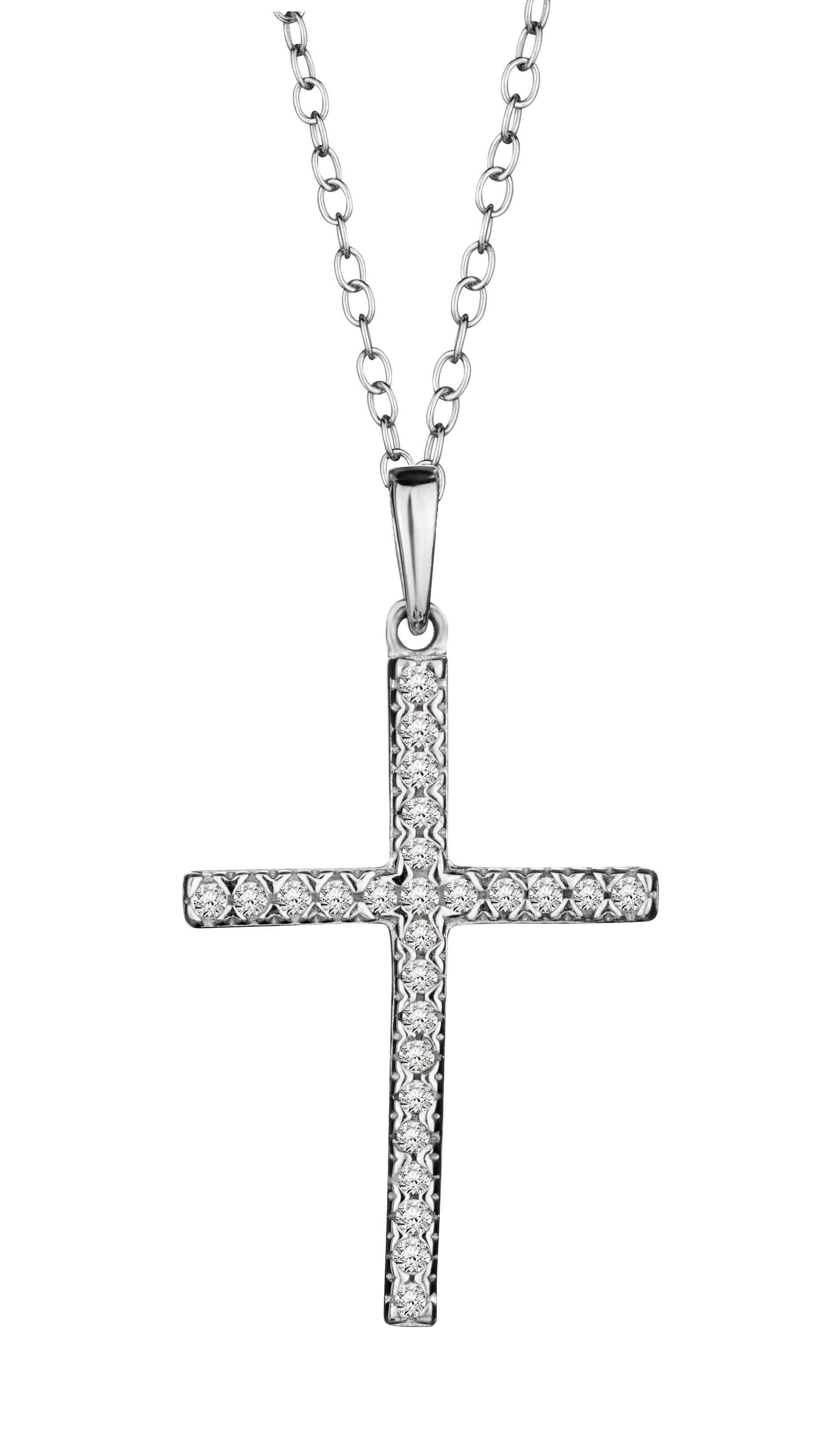 .11 Carat of Diamond Cross Pendant, Silver.....................NOW