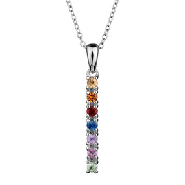 .55 Carat Genuine Multi-Colour Sapphire Pendant,  Sterling Silver. Necklaces and Pendants. Griffin Jewellery Designs.