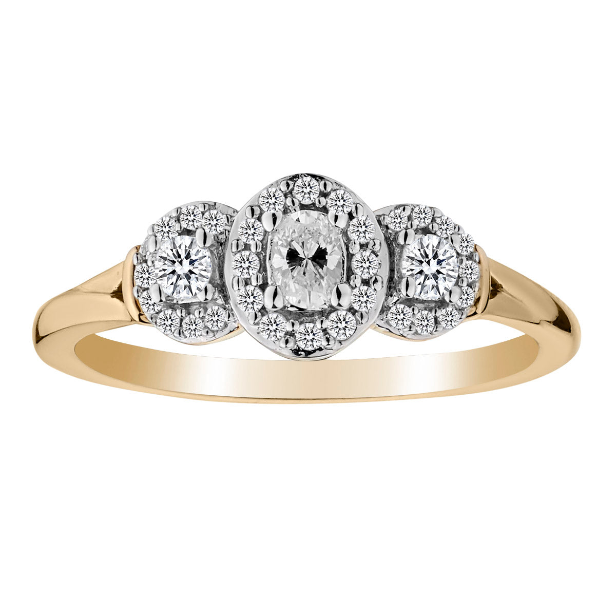 .40 Carat of Diamonds "Past, Present, Future" Ring, 10kt Yellow Gold......................NOW
