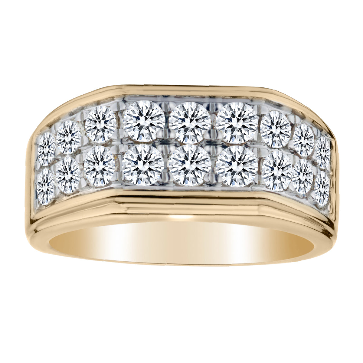 2.00 Carat of Diamonds Heavy Gentleman's Ring, 10kt Yellow Gold.....................NOW