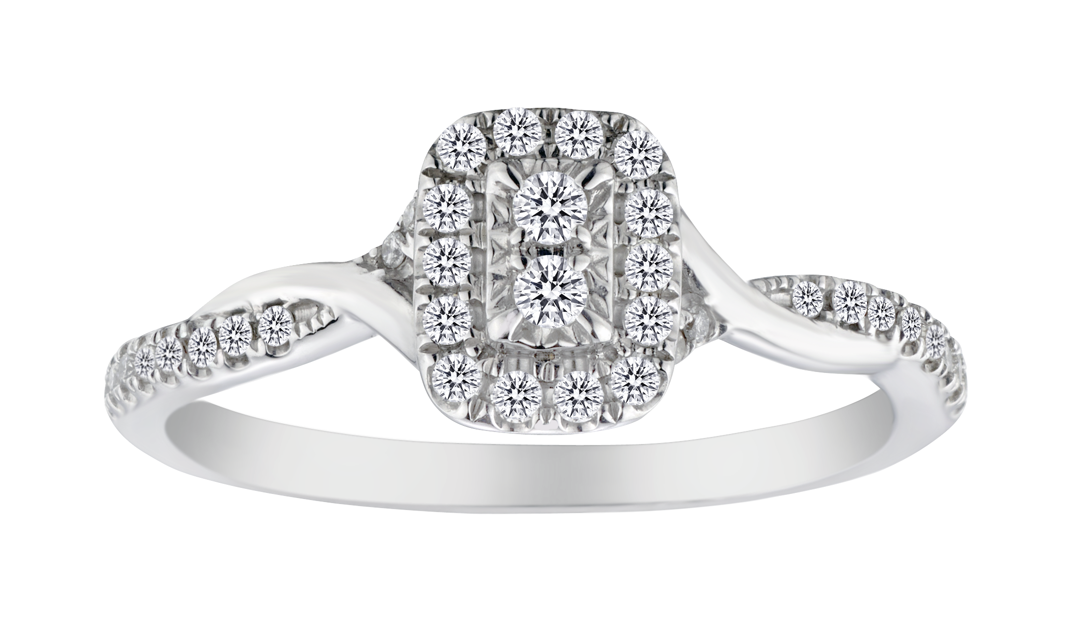 .25 Carat of Diamonds Engagement Halo Ring, 14kt White Gold.....................NOW