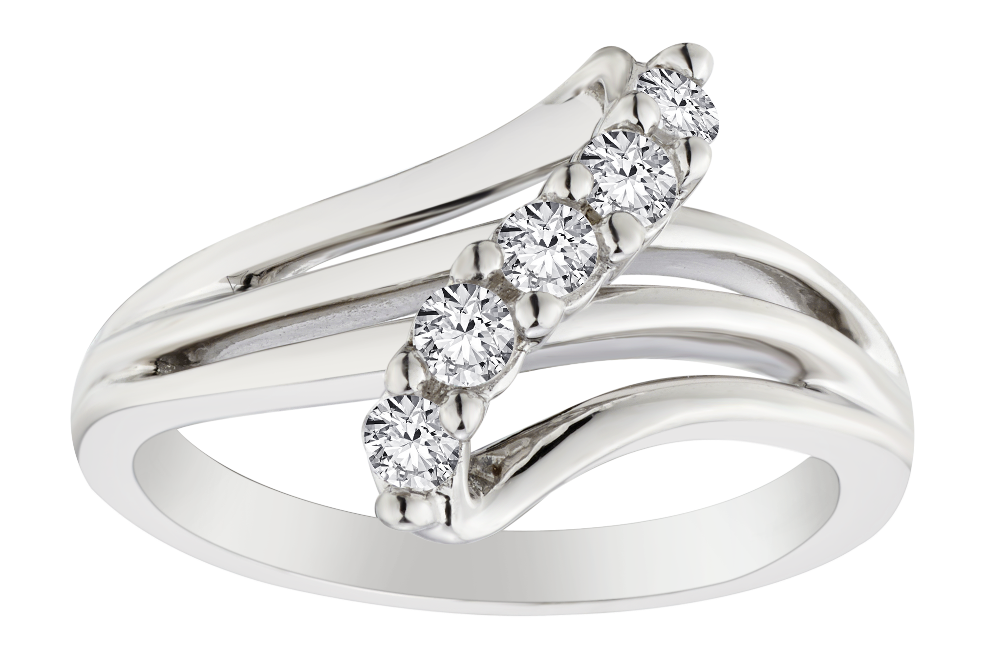 White Sapphire "Journey of Love" Ring, Silver......................NOW