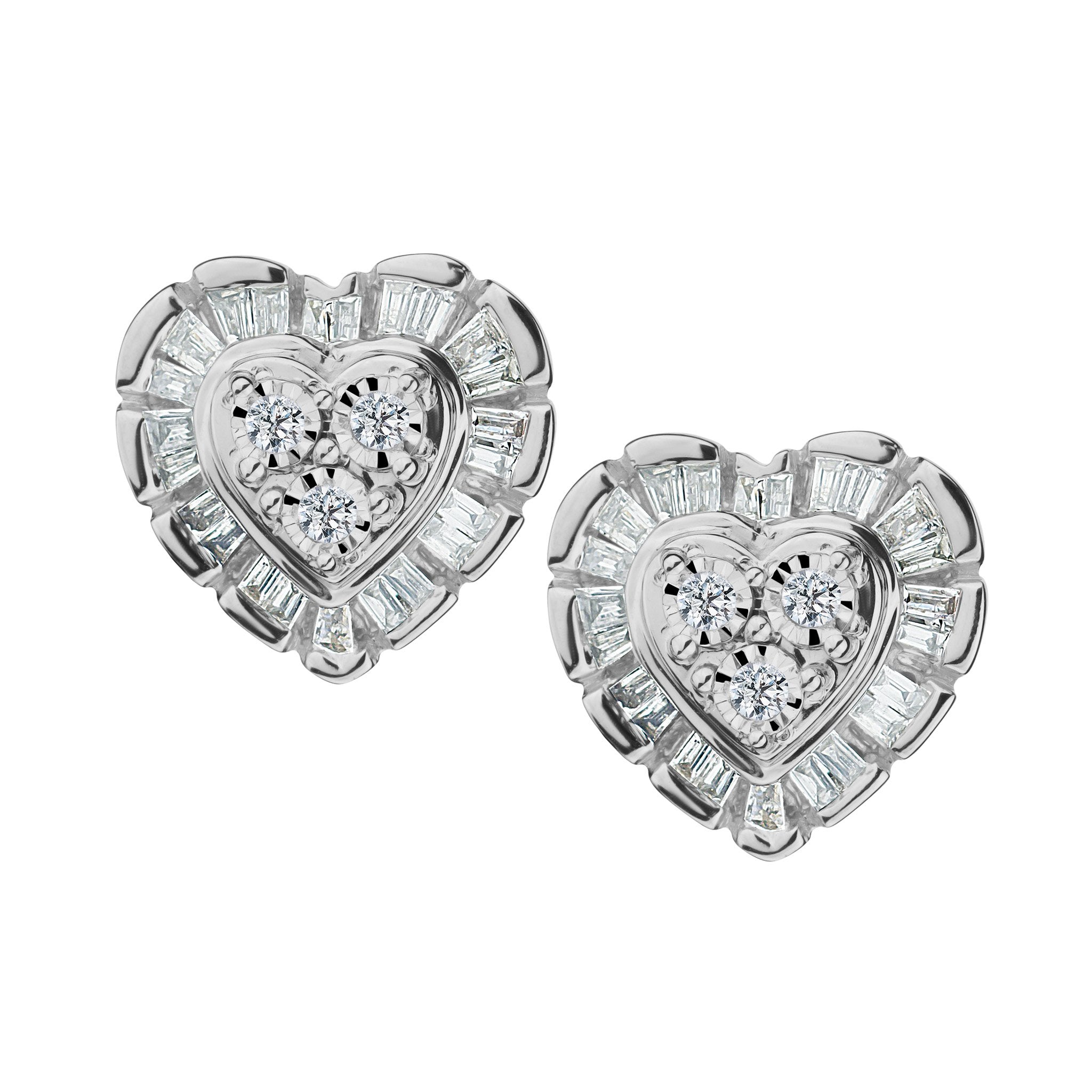 .20 Carat of Diamonds Heart Earrings, 10kt White Gold….....................NOW