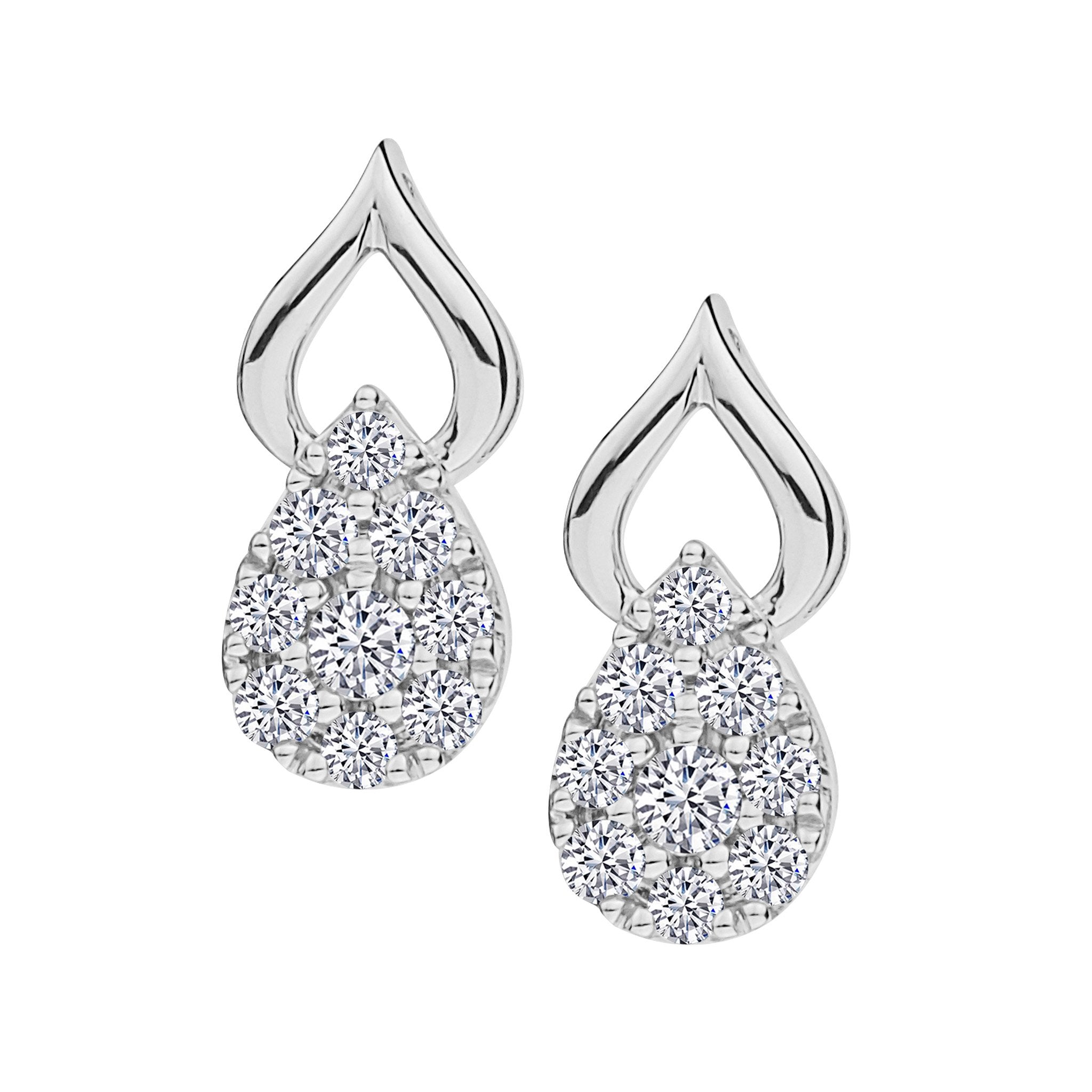 .25 Carat Diamond Earrings,  10kt White Gold. Griffin Jewellery Designs