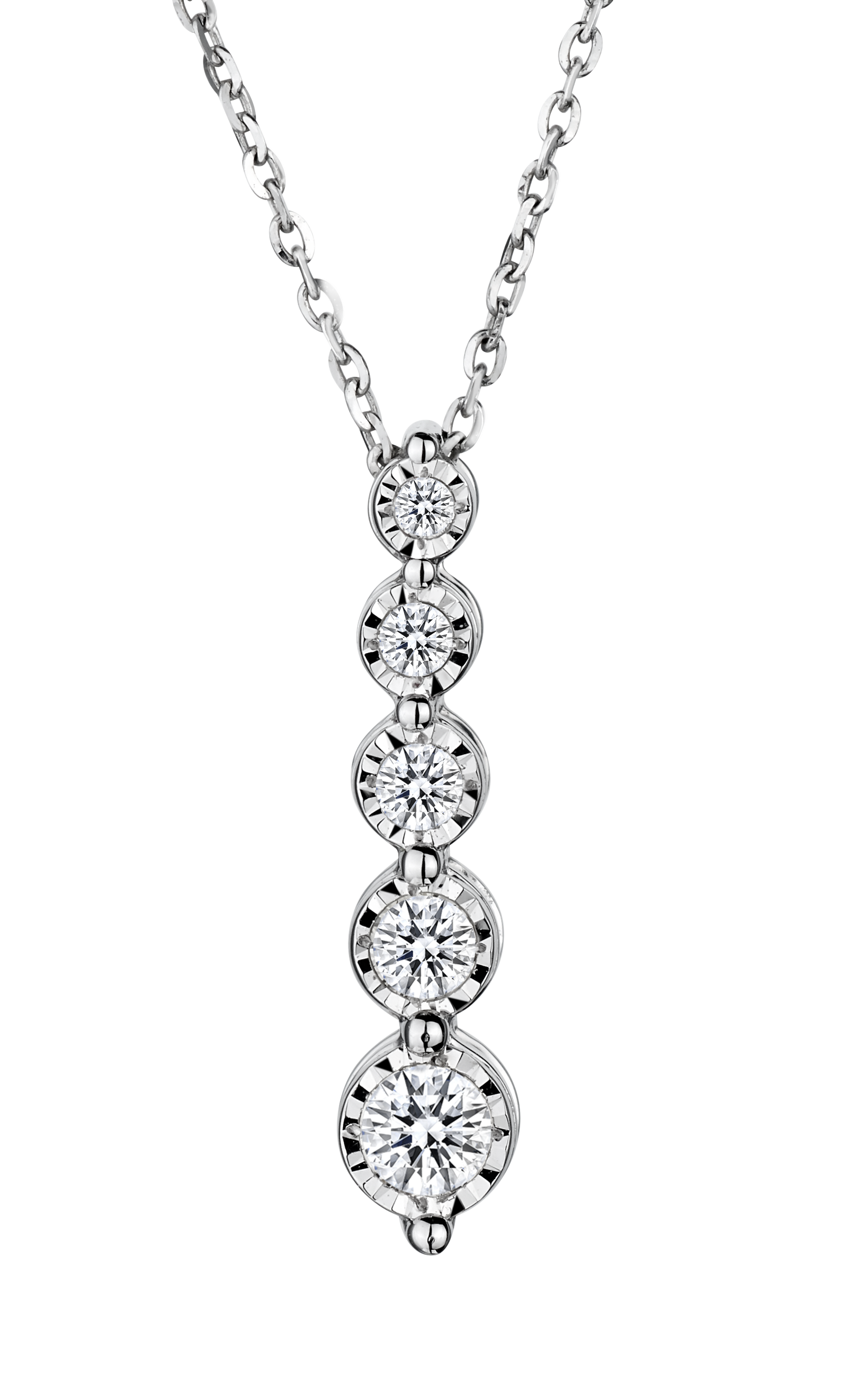 .20 Carat 5 stone Diamond Pendant,  10kt White Gold. Necklaces and Pendants. Griffin Jewellery Designs.
