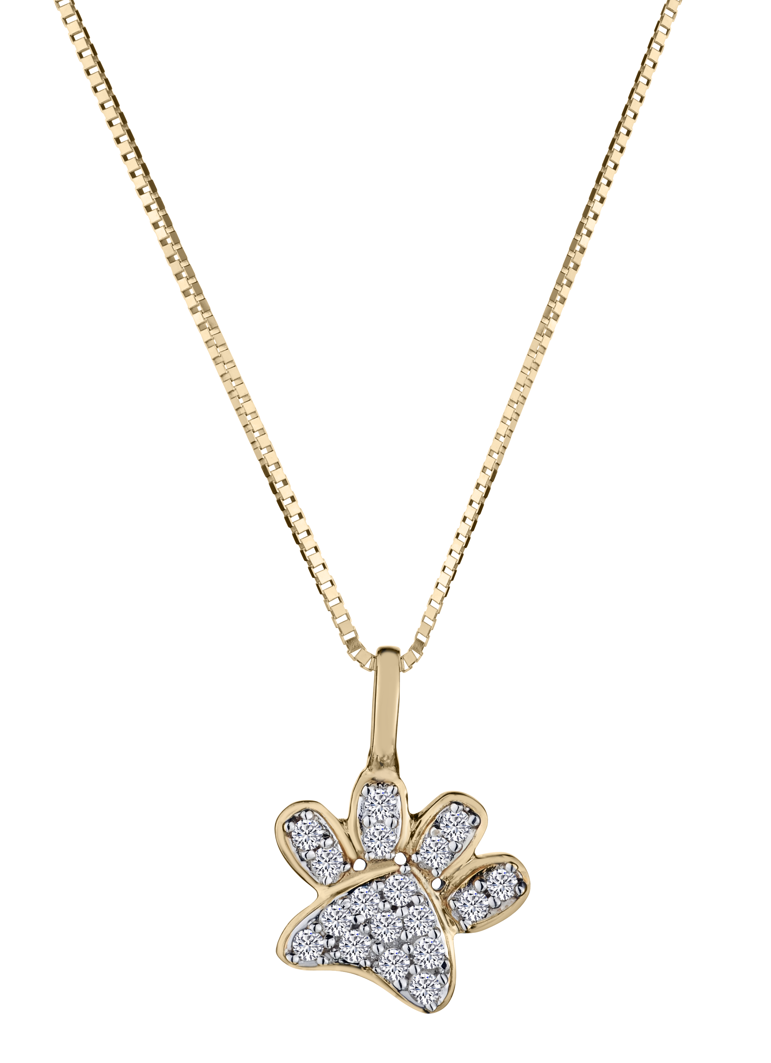 Diamond paw pendant best sale