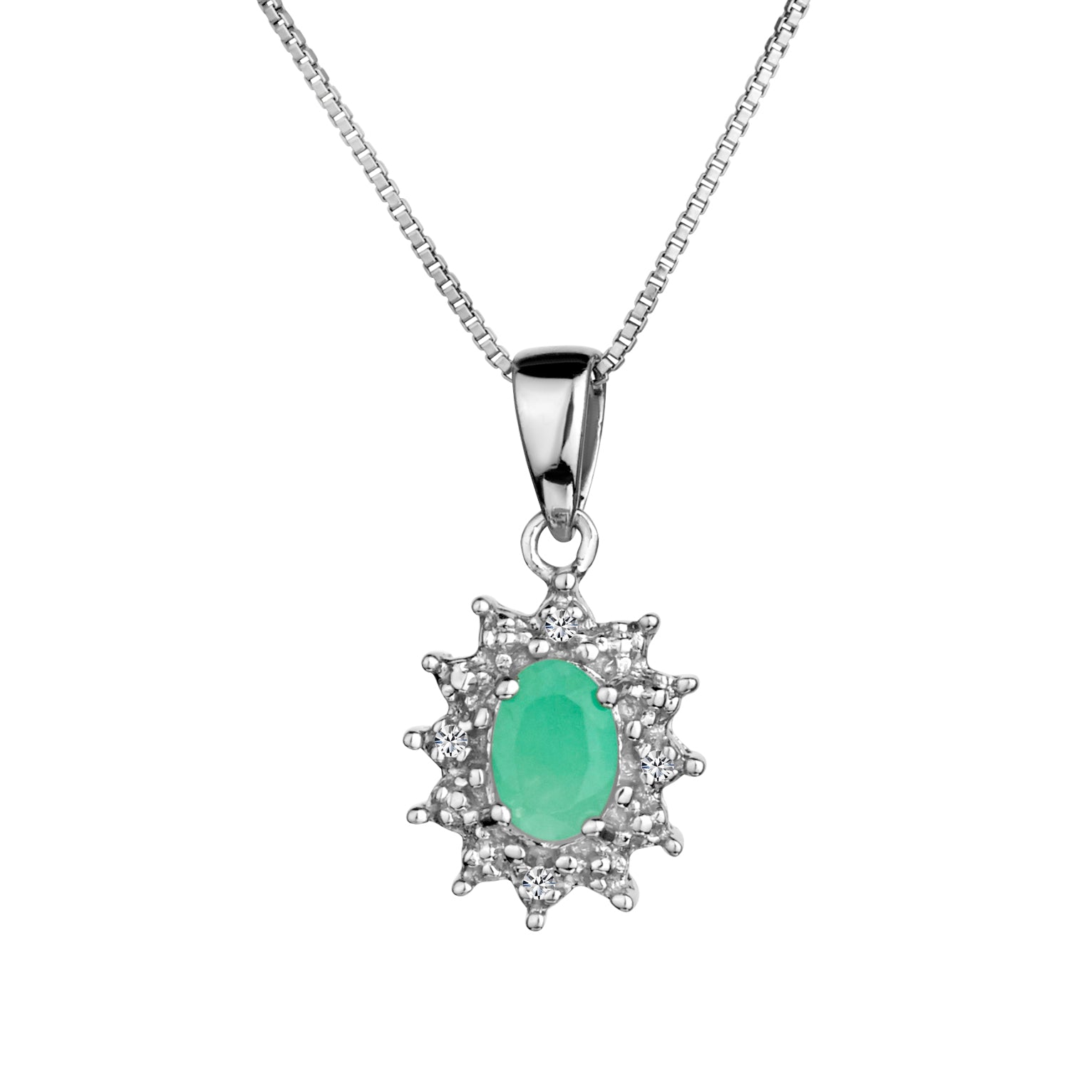 Natural emerald pendant on sale necklace