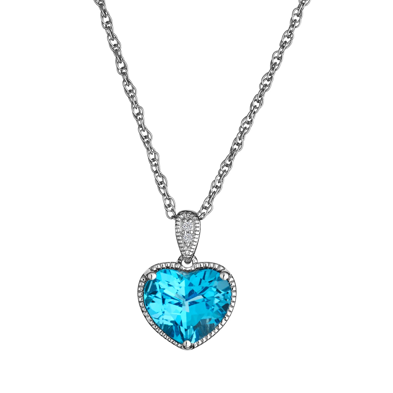 Blue topaz heart deals necklace