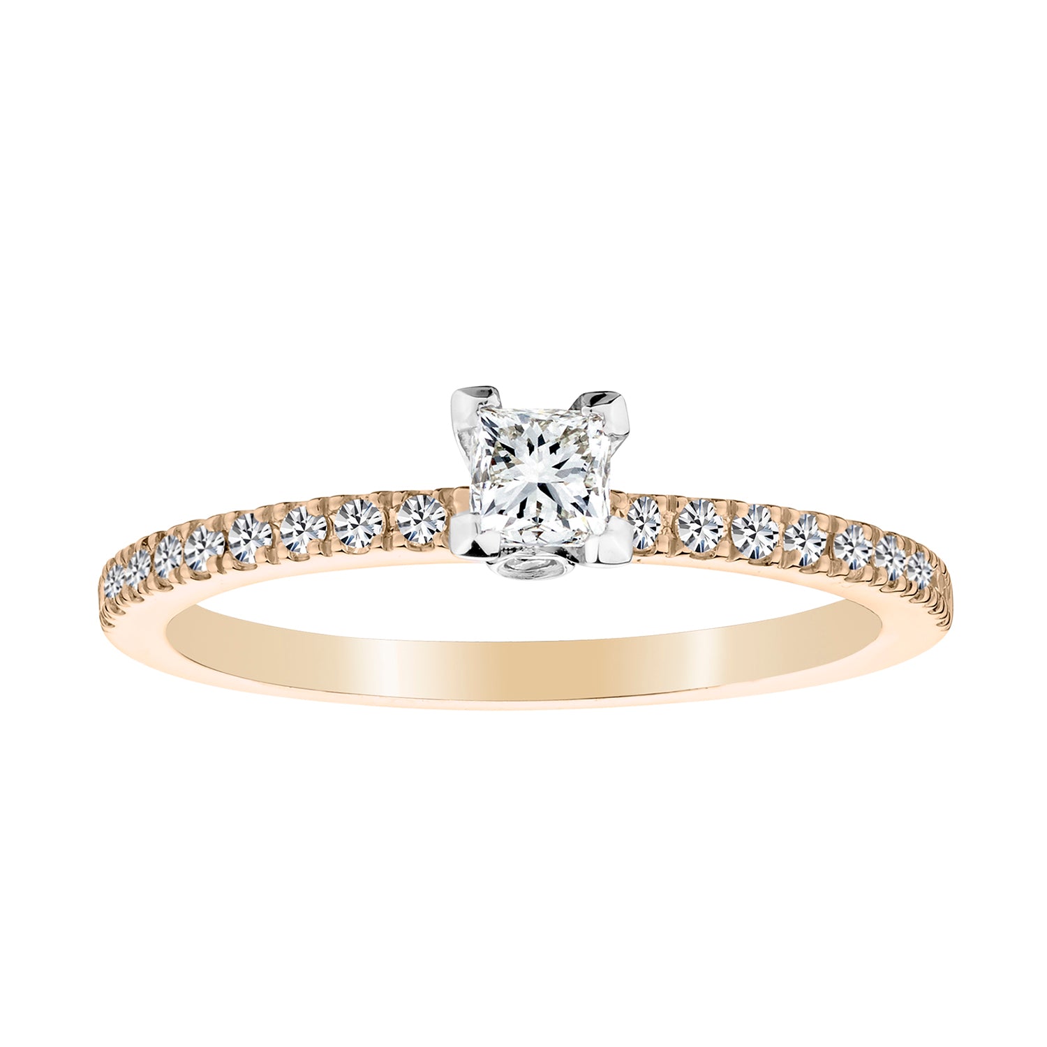 .40 Carat Canadian Princess Diamond Engagement Ring, 14kt Yellow Gold. Griffin Jewellery Designs