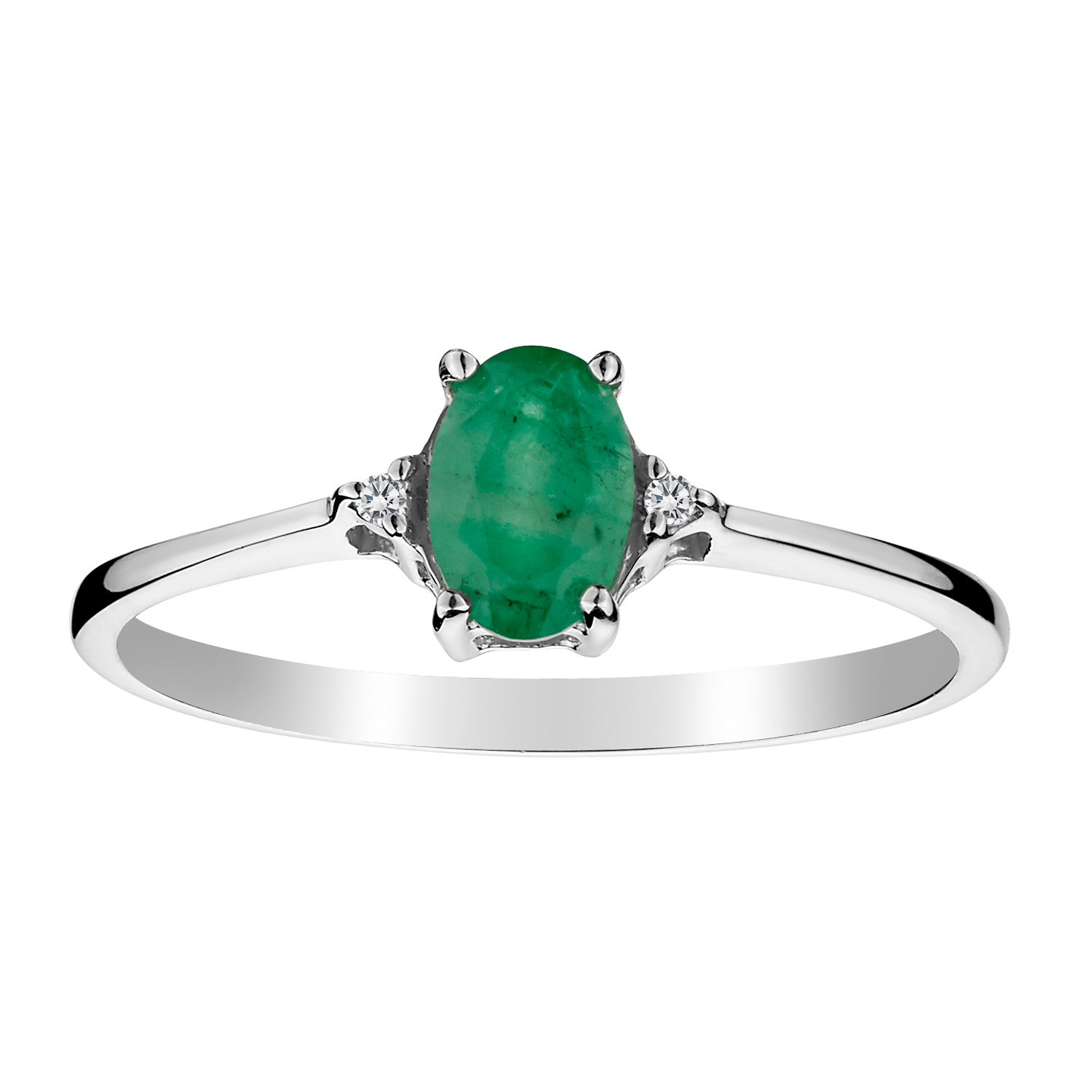 Genuine Emerald Diamond Ring,1