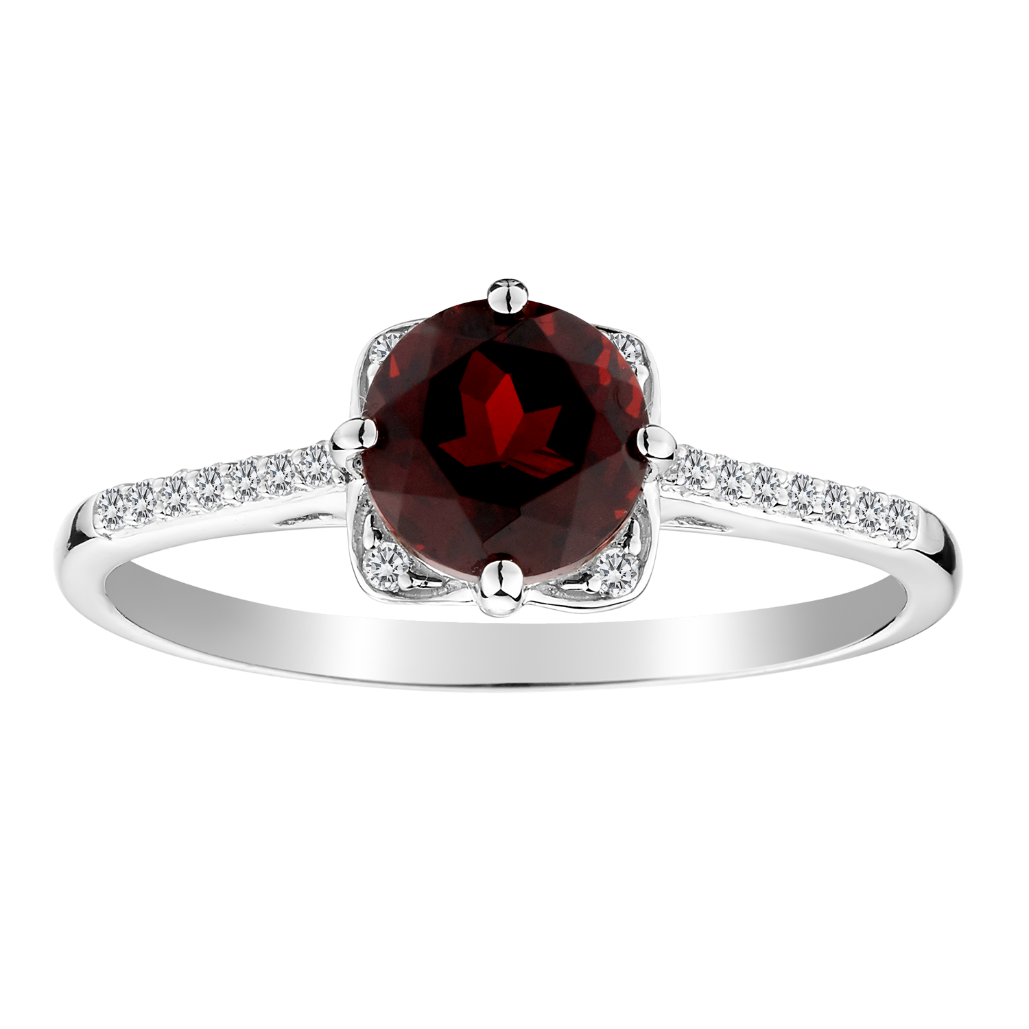 Garnet and 2025 white sapphire rings