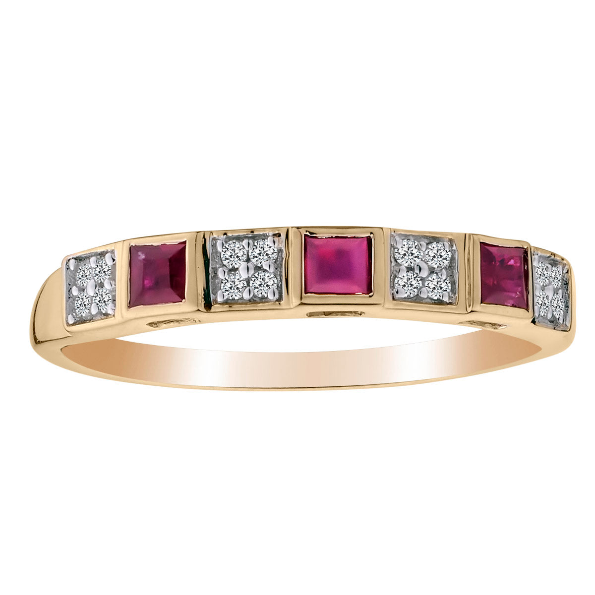 .30 Carat Genuine Burmese Ruby & 0.08 Carat Diamond Band Ring,  14kt Yellow Gold.  Gemstone Rings. Griffin Jewellery Designs