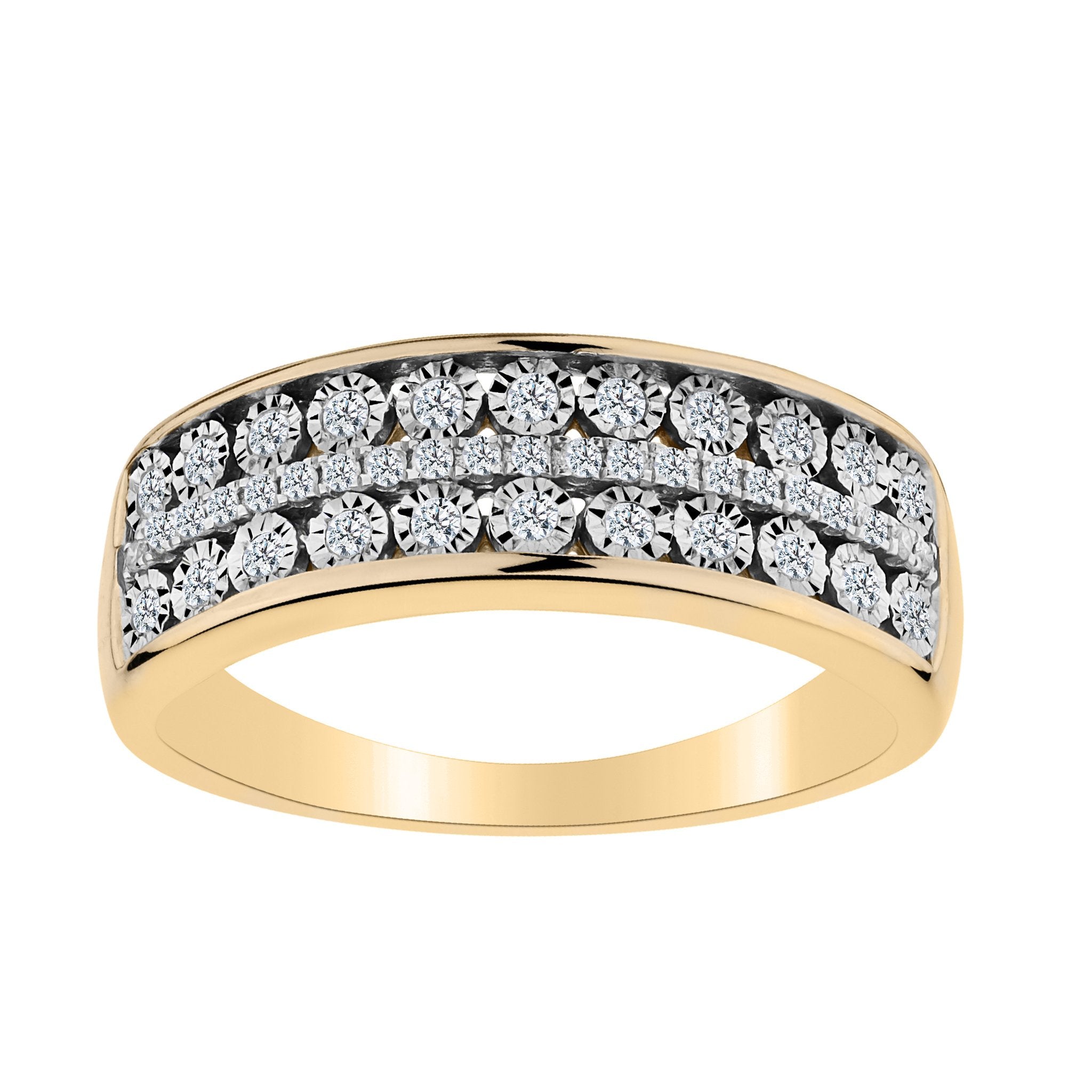 .25 Carat Diamond Ring,  10kt Yellow Gold.  Fashion Rings. Griffin Jewellery Designs