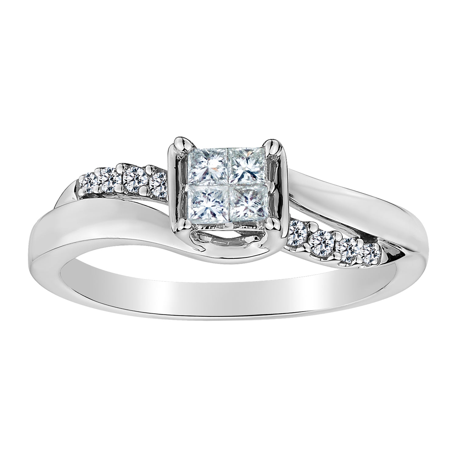 .25 CARAT DIAMOND PRINCESS RING, 10kt WHITE GOLD - Griffin Jewellery Designs