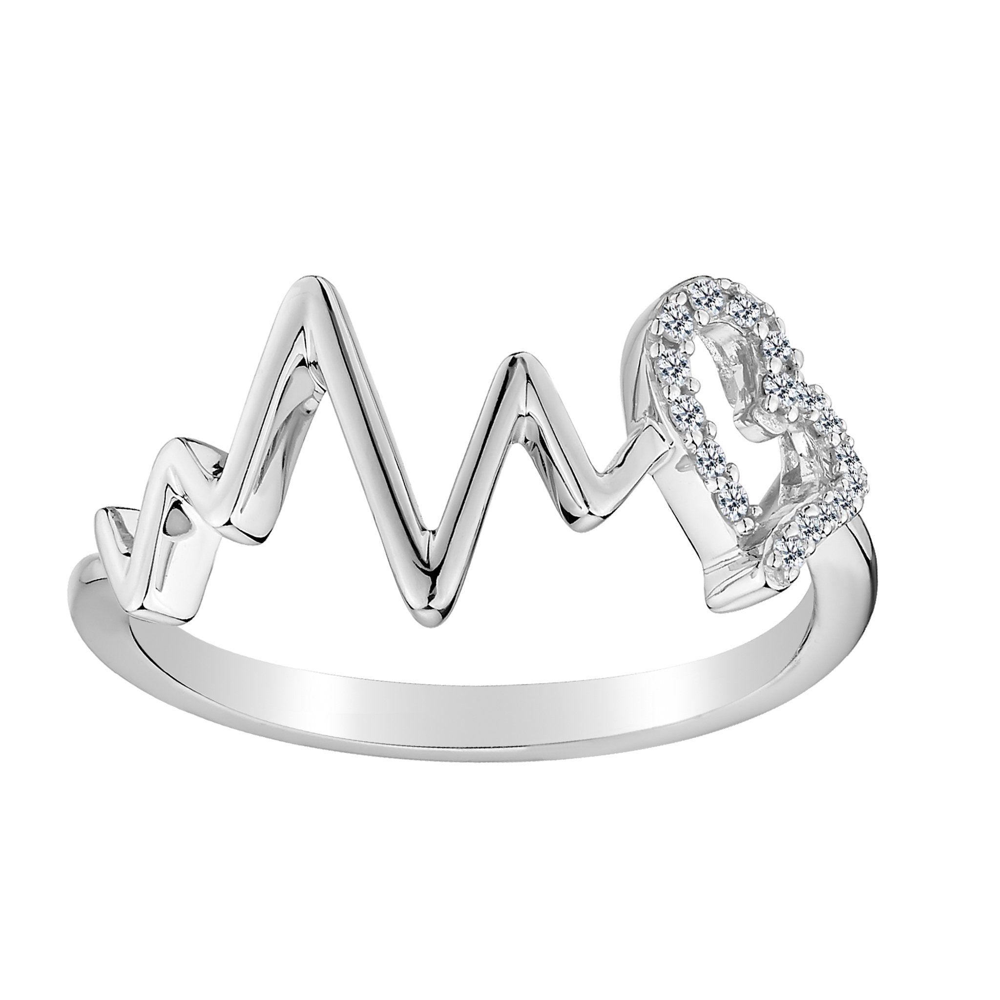 .10 CARAT DIAMOND "HEART BEAT" RING, 10kt WHITE GOLD. Fashion Rings - Griffin Jewellery Designs