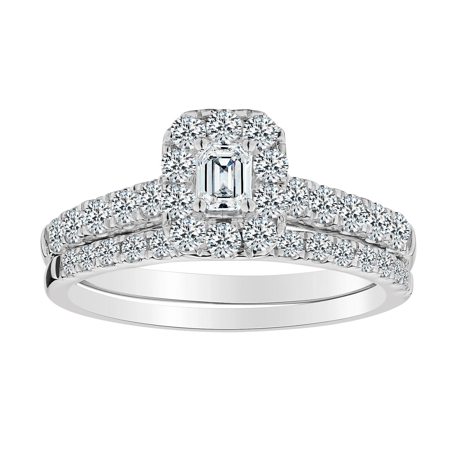 1.00 Carat Diamond Ring Set,  14kt White Gold. Griffin Jewellery Designs