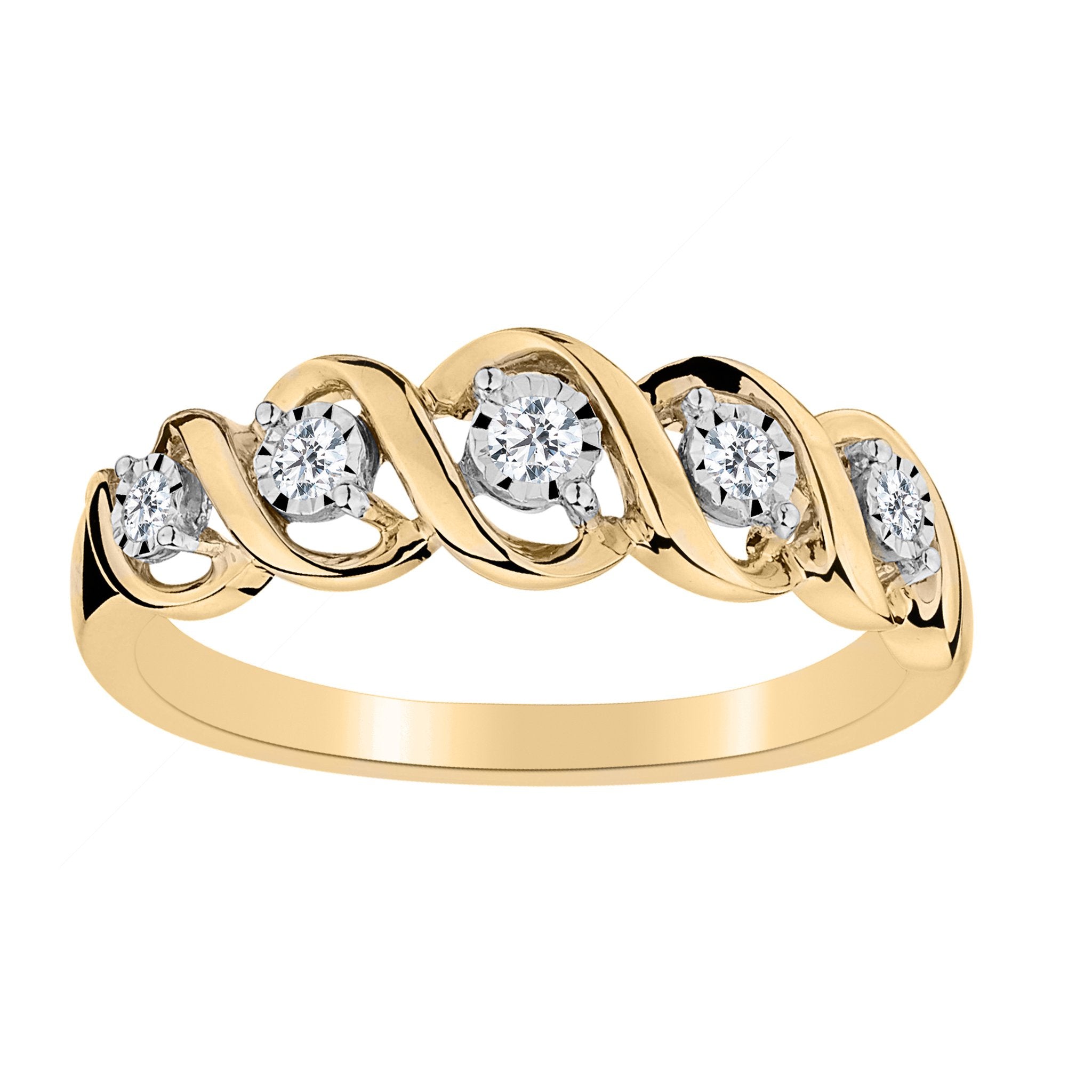 .15 CARAT DIAMOND RING,10kt YELLOW GOLD. Fashion Rings - Griffin Jewellery Designs