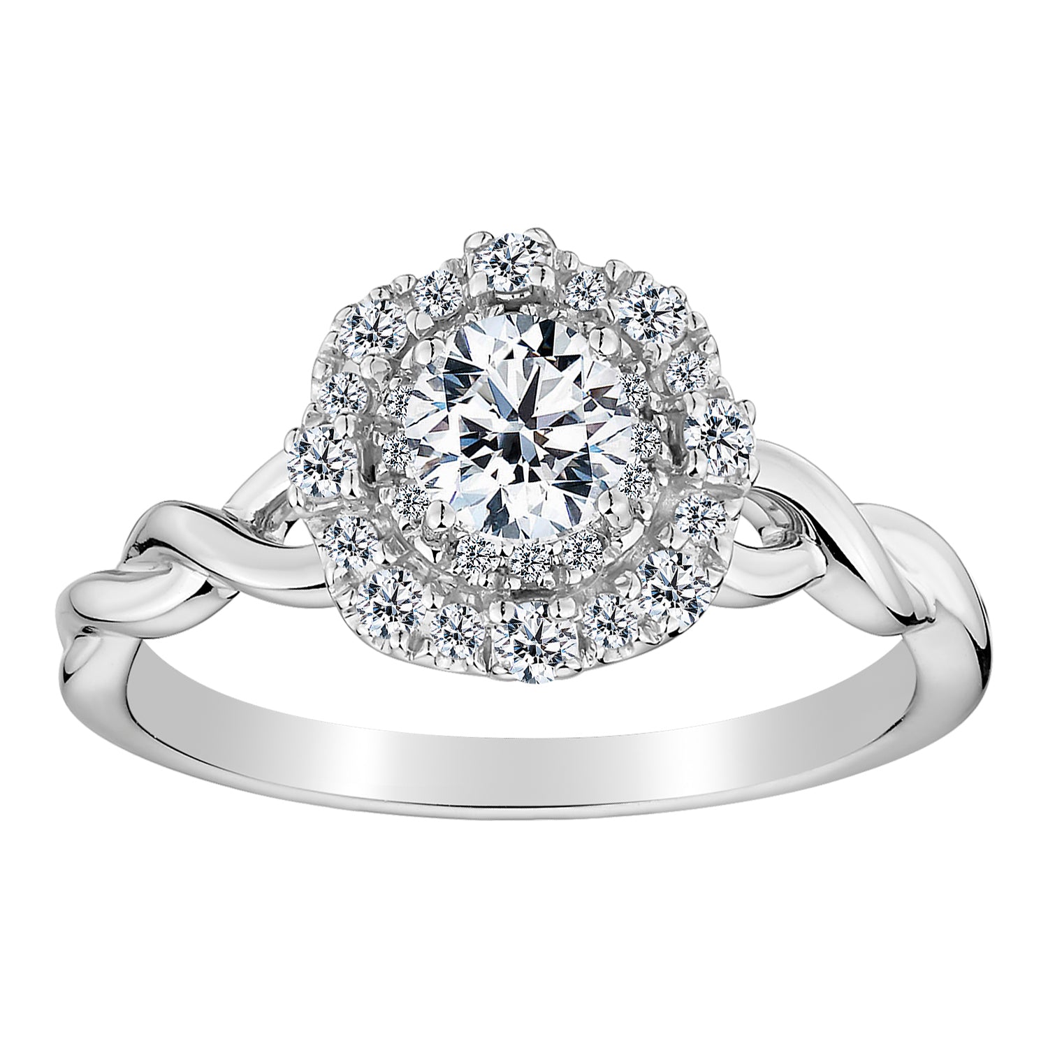 .75 Carat Diamond Engagement Ring, 10kt White Gold - Griffin Jewellery Designs