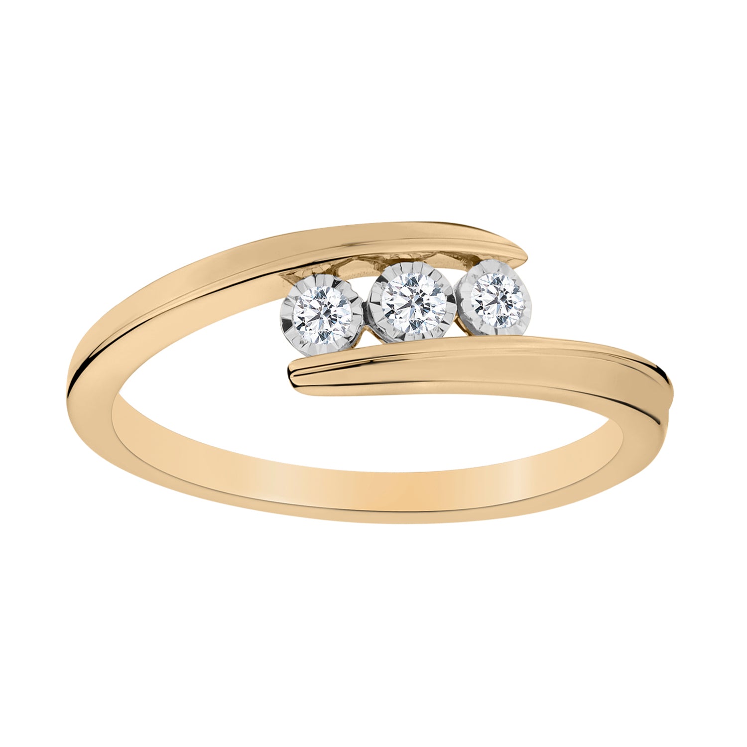.10 CARAT "PAST, PRESENT, FUTURE" DIAMOND RING, 10kt YELLOW GOLD…...................NOW - Griffin Jewellery Designs