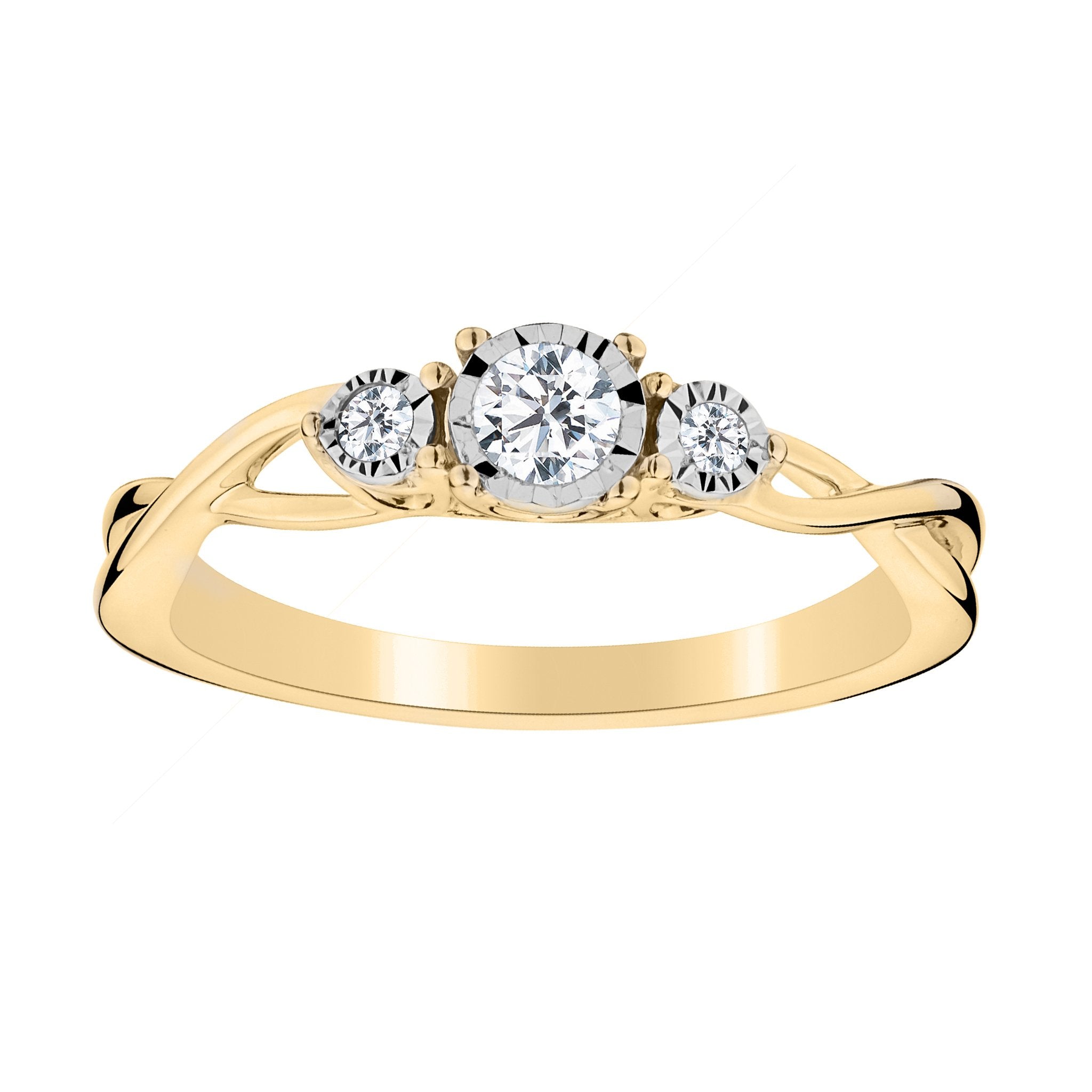 .20 CARAT DIAMOND "PAST, PRESENT, FUTURE" INFINITY RING, 10kt YELLOW GOLD...................NOW - Griffin Jewellery Designs