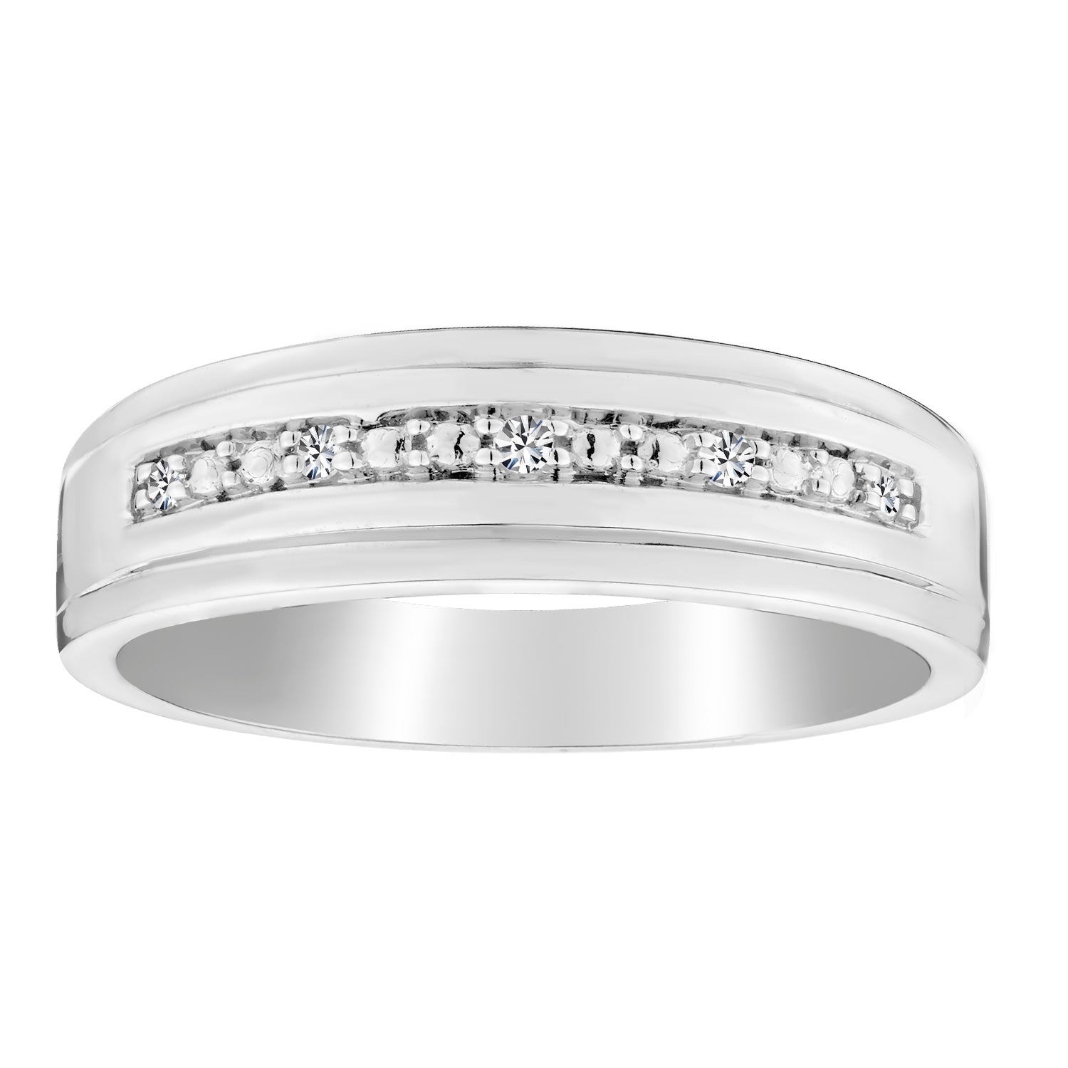 .05 Carat Diamond Gentleman's Ring,  10kt White Gold. Men’s Rings. Griffin Jewellery Designs. 