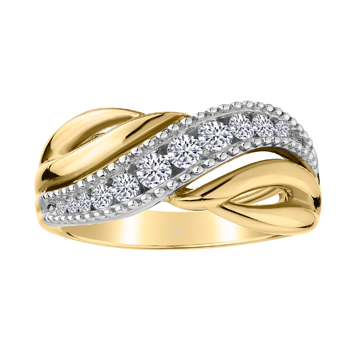 .40 Carat of Diamond Wave Ring, 10kt Two Tone........................NOW