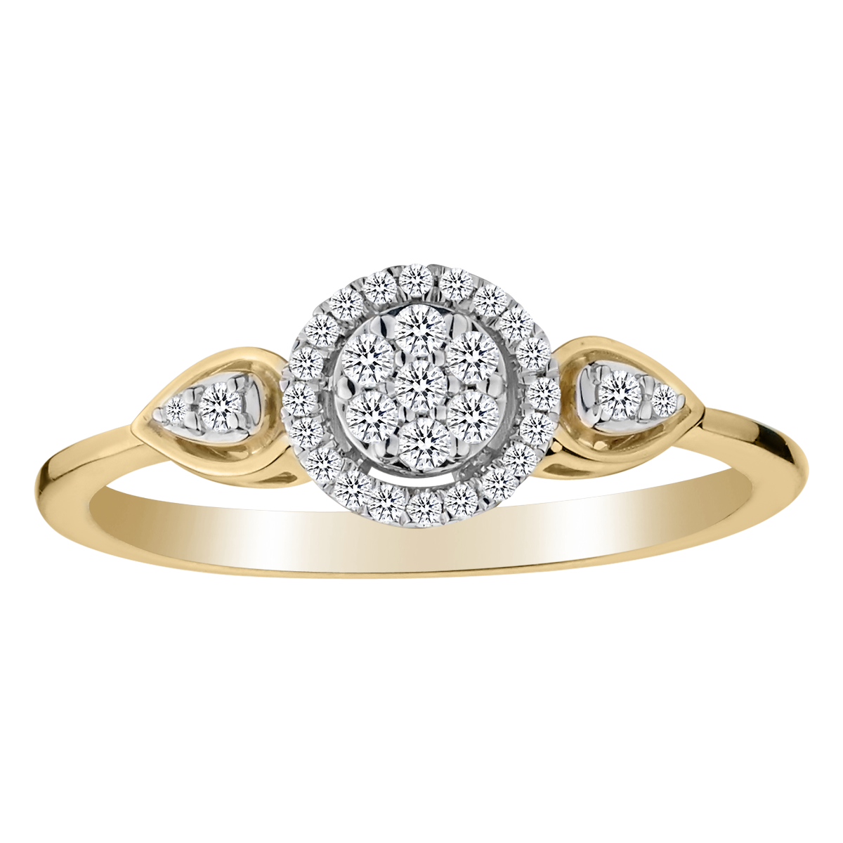 .15 Carat of Diamonds "Past, Present, Future" Ring, 10kt Yellow Gold......................NOW