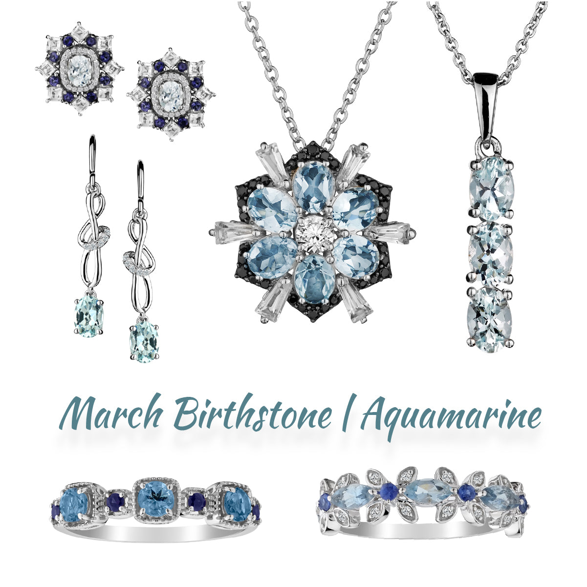 March Birthstone Jewellery | Aquamarine | Griffin Jewellery Designs