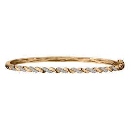 .25 Carat of Diamonds Twist Bangle, 10kt Yellow Gold.......................NOW