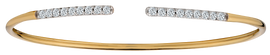 .50 Carat of Diamonds Open Cuff Bangle, 10kt Yellow Gold.....................NOW