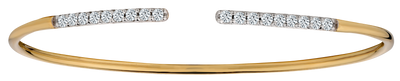 .50 Carat of Diamonds Open Cuff Bangle, 10kt Yellow Gold.....................NOW