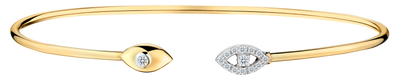 .10 Carat of Diamonds "Eye" Bangle, 14kt Yellow Gold.....................NOW