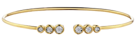 .10 Carat of Diamonds Bangle, 14kt Yellow Gold.....................NOW