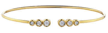 .10 Carat of Diamonds Bangle, 14kt Yellow Gold.....................NOW