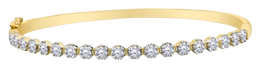1.50 Carat Of Lab Grown Diamonds Bangle, 10kt Yellow Gold.....................NOW