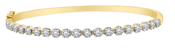 1.50 Carat Of Lab Grown Diamonds Bangle, 10kt Yellow Gold.....................NOW