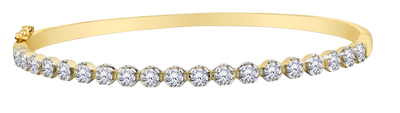 1.50 Carat Of Lab Grown Diamonds Bangle, 10kt Yellow Gold.....................NOW