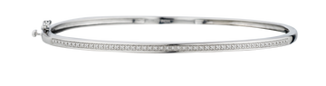 .10 Carat of Diamonds 8" Bangle, Silver.....................NOW