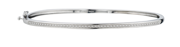 .10 Carat of Diamonds 8" Bangle, Silver.....................NOW