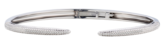 .10 Carat of Diamonds 7" Hinge Bracelet, Silver.....................NOW