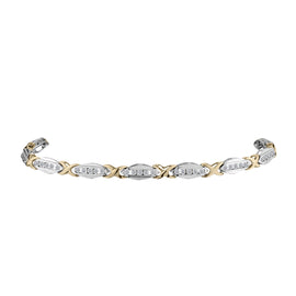 1.00 Carat of Diamonds Bracelet, 10kt Two Tone…...................NOW