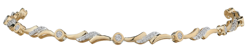 .25 Carat of Diamonds Bracelet, 10kt Yellow Gold.....................NOW