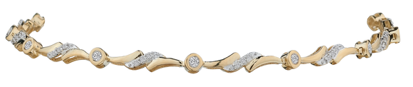 .25 Carat of Diamonds Bracelet, 10kt Yellow Gold.....................NOW