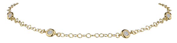 .12 Carat of Diamond 7" Bezel Set Diamond Bracelet, 14kt Yellow Gold.....................NOW