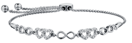 .09 Carat of Diamonds "Infinite Hearts" Bolo Bracelet, 10kt White Gold.....................NOW