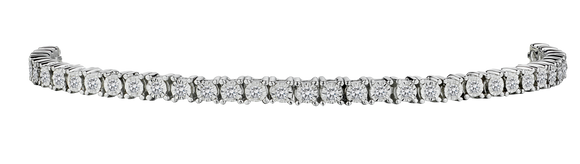 1.00 Carat of Lab Grown Diamonds "Miracle" Tennis Bracelet, Silver.....................NOW