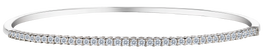 1.00 Carat of Lab Grown Diamonds Bangle, 10kt White Gold.....................NOW