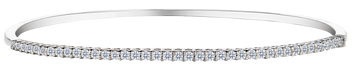 1.00 Carat of Lab Grown Diamonds Bangle, 10kt White Gold.....................NOW